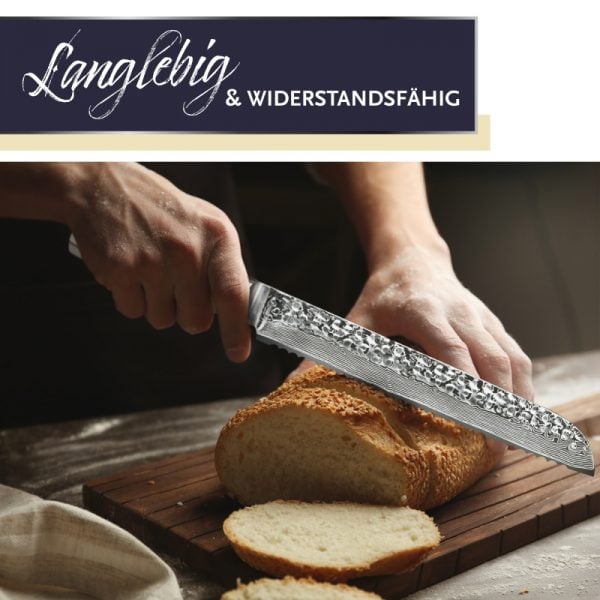 Damascus bread knife picture 2