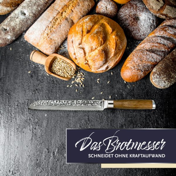 Damascus bread knife picture 3