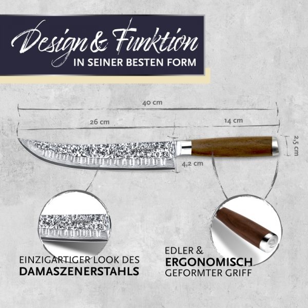 Damast Zerlegemesser Maße