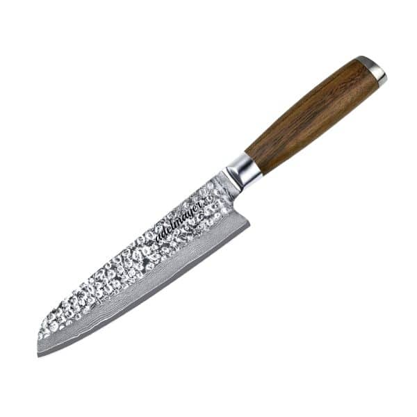 adelmayer® damastmesser santokumesser 17,5 cm handgeschliffen und mit walnussgriff (kopie)