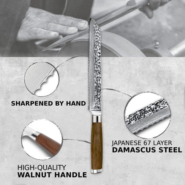 damascus bread knife 4