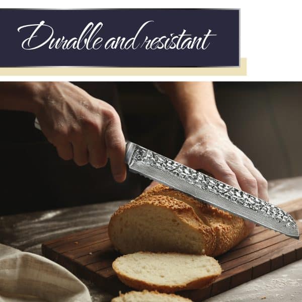 damascus bread knife 5