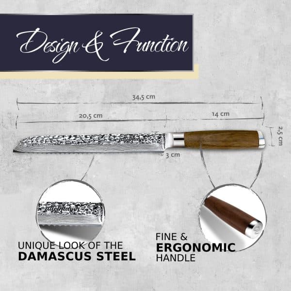 damascus bread knife 6