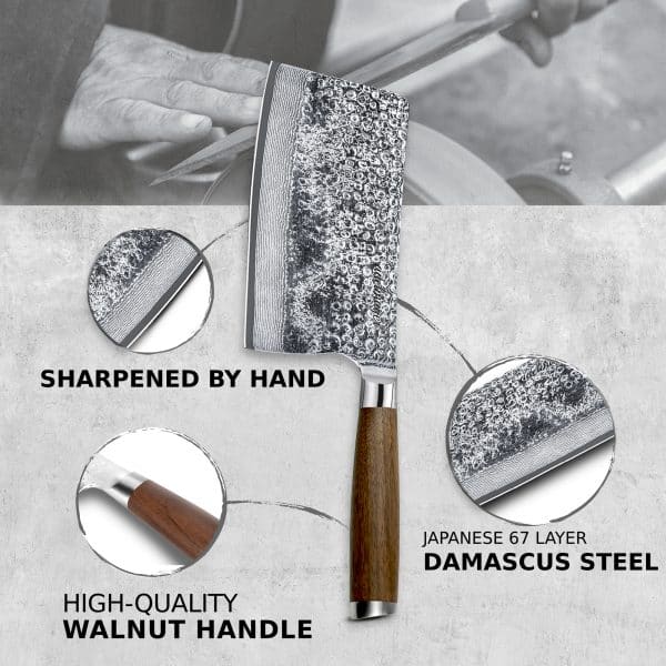 damascus cleaver knife 4