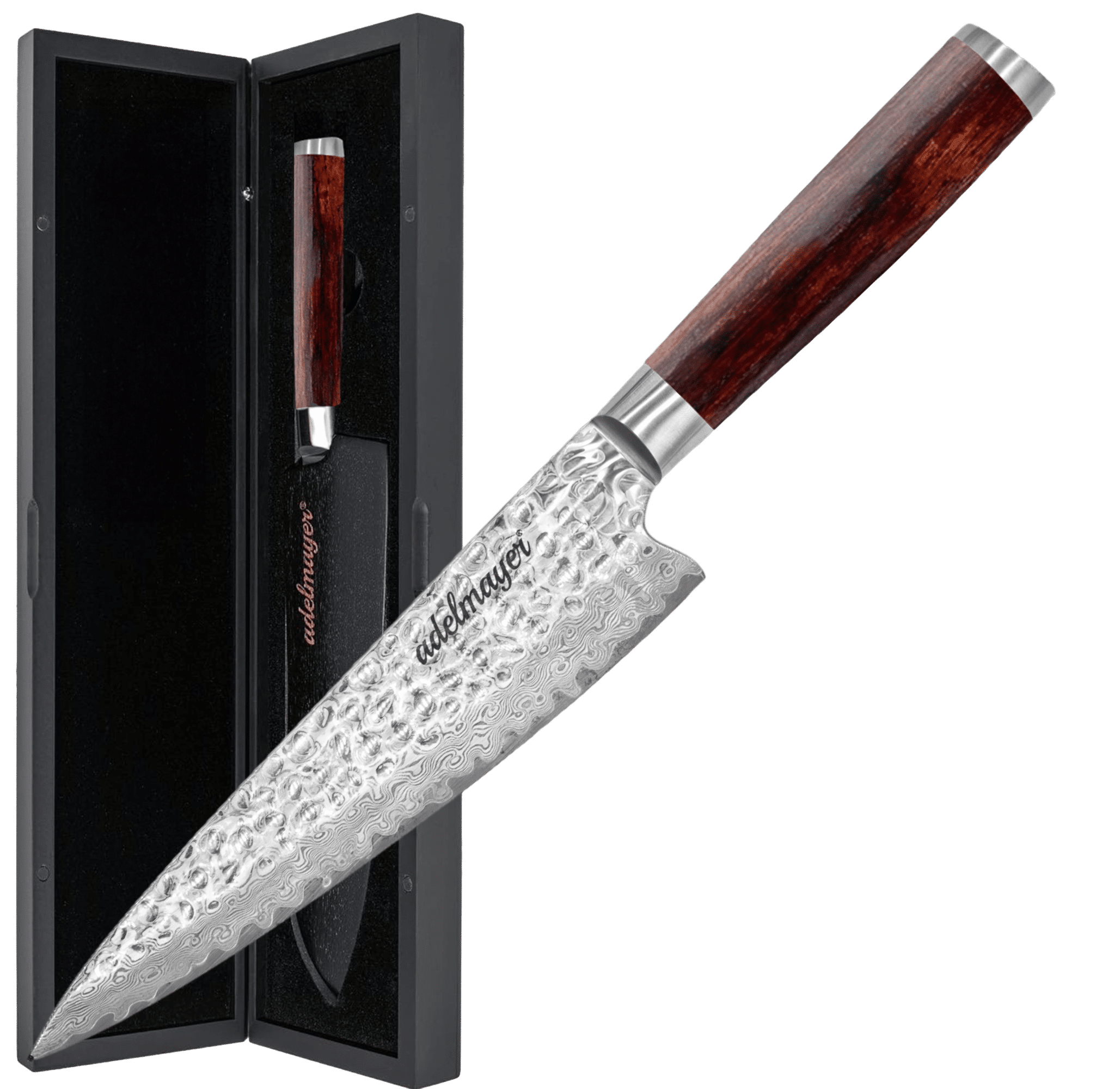 Damascus knife in elegant packaging